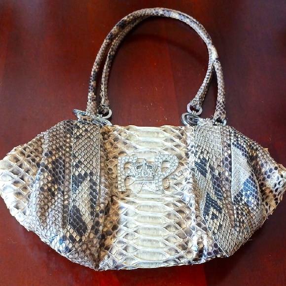 Fernando Pensato 'Python' Snakeskin Patterned Handbag - Picture 4 of 16